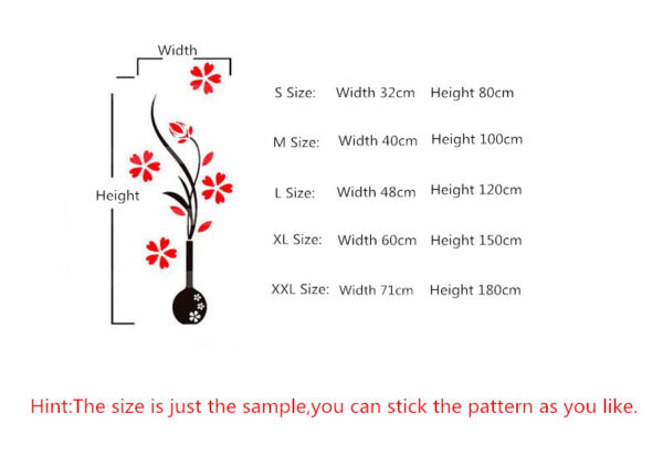Creative vase acrylic 3D wall sticker - Image 5