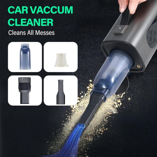 Newest 8 In 1 Portable Car Battery Starter With Air Compressor, Car  Wireless Vacuum Cleaner 150PSI Car Battery Starter 12V With Large LCD Display - Image 10