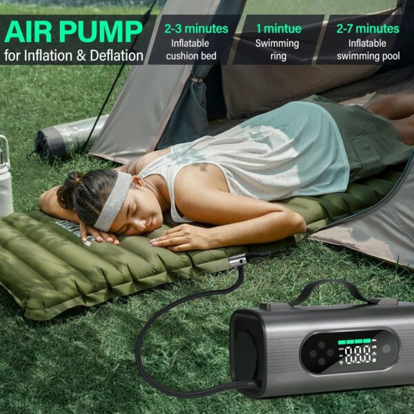 Newest 8 In 1 Portable Car Battery Starter With Air Compressor, Car  Wireless Vacuum Cleaner 150PSI Car Battery Starter 12V With Large LCD Display - Image 8
