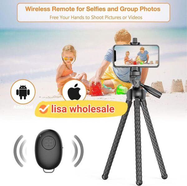 Flexible Phone Tripod Selfie Stick, Octopus Camera Tripod Travel Tripod Flexible Legs For  Android Camera Stick Video Recording Vlog - Image 2