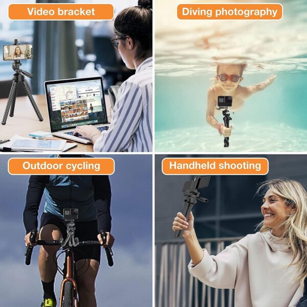 Flexible Phone Tripod Selfie Stick, Octopus Camera Tripod Travel Tripod Flexible Legs For  Android Camera Stick Video Recording Vlog - Image 6